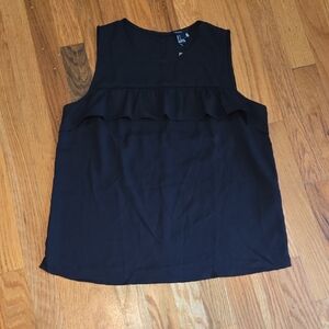 Forever 21 Black Ruffle Sleeveless Blouse